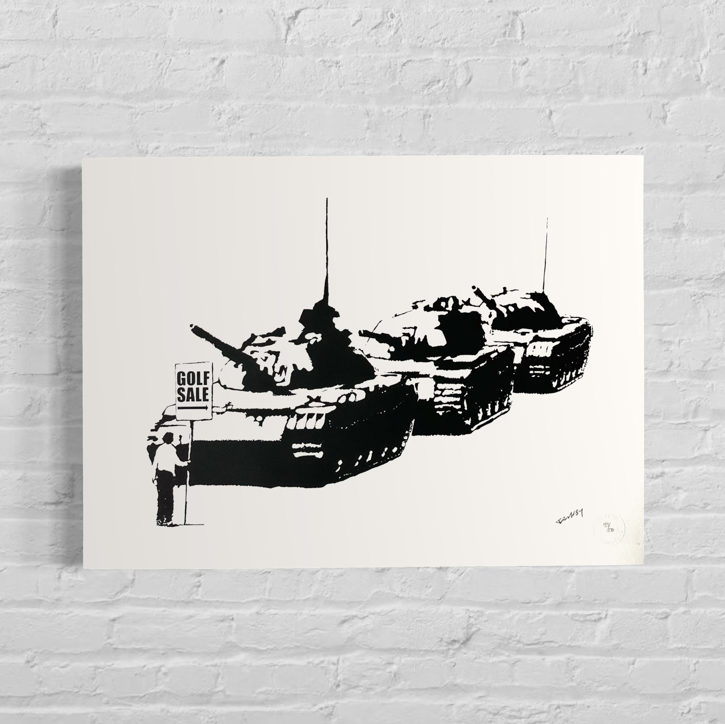 Banksy golf sale